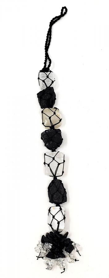 Selenite & Black Tourmaline Energy Braid - 