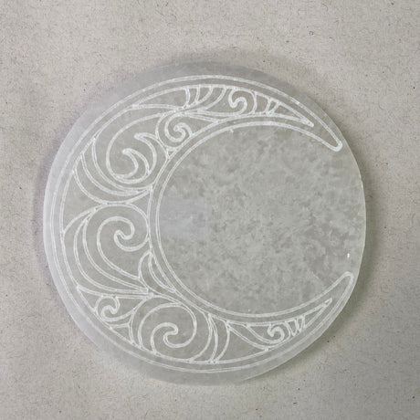Selenite Moon Coaster - 