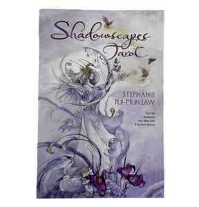 shadows capes tarot lavender colored box with image of card on front 