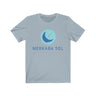 Shooting Star Short Sleeve Tee - Calm, balance, health shooting star. Bring inspiration and empowerment to your wardrobe with this Shooting Star t-shirt in light blue color or give it as a fun gift. From merkabasolshop.com