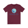Shooting Star Short Sleeve Tee - Calm, balance, health shooting star. Bring inspiration and empowerment to your wardrobe with this Shooting Star t-shirt in maroon color or give it as a fun gift. From merkabasolshop.com