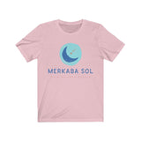 Shooting Star Short Sleeve Tee - Calm, balance, health shooting star. Bring inspiration and empowerment to your wardrobe with this Shooting Star t-shirt in pink color or give it as a fun gift. From merkabasolshop.com