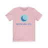 Shooting Star Short Sleeve Tee - Calm, balance, health shooting star. Bring inspiration and empowerment to your wardrobe with this Shooting Star t-shirt in pink color or give it as a fun gift. From merkabasolshop.com
