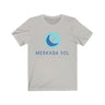 Shooting Star Short Sleeve Tee - Calm, balance, health shooting star. Bring inspiration and empowerment to your wardrobe with this Shooting Star t-shirt in silver color or give it as a fun gift. From merkabasolshop.com