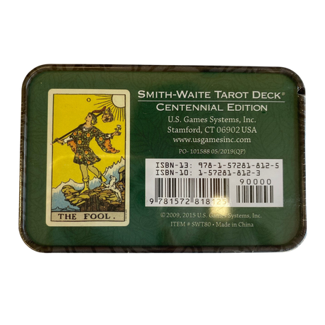 Smith Waite Tarot Tin - Smith Waite Tarot Tin back cover