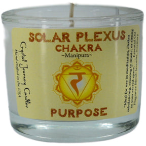 Solar Plexus Chakra Glass Votive Soy Candle - Solar Plexus Chakra Glass Votive Soy Candle.  