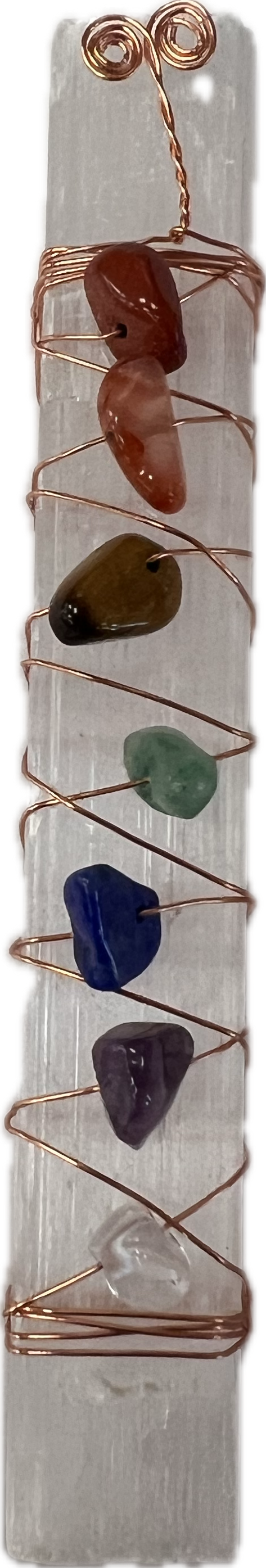 Chakra Selenite Log sm