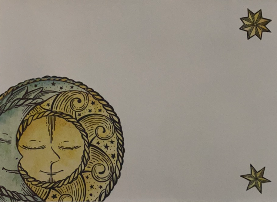 Sun Moon and Stars Greeting Cards - 