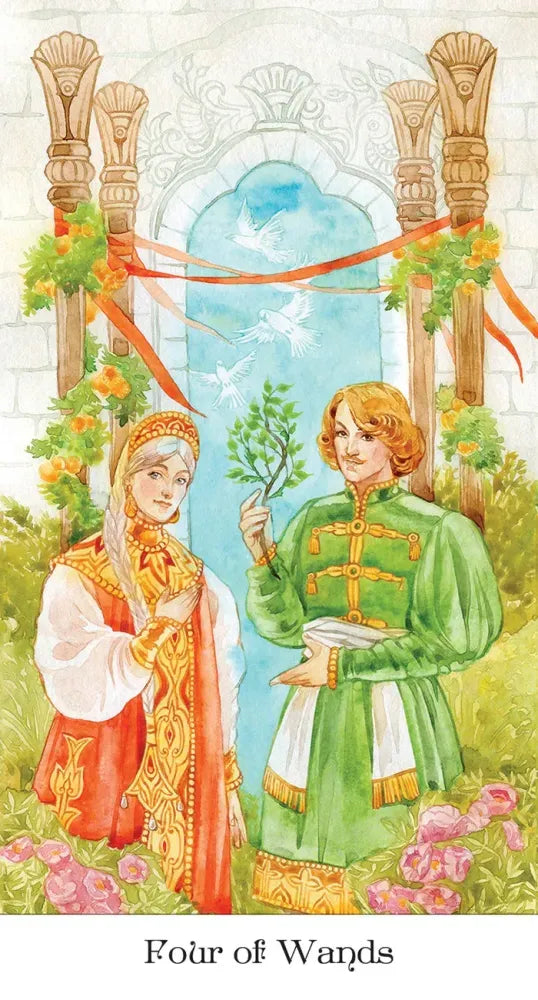 Tarot of the Golden Wheel - 4 of Wands