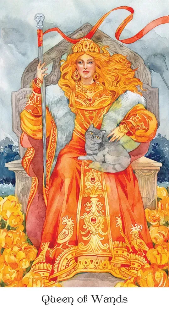 Tarot of the Golden Wheel - Queen of Wands