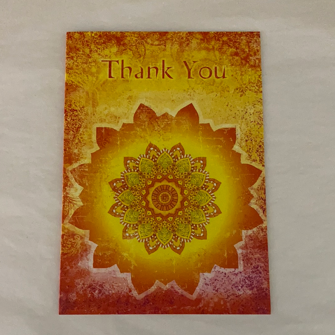 Tangerine Thanks Greeting Cards - 