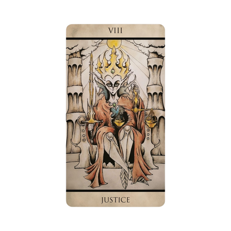 Tarot Nuages - Tarot Nuages Card 8 - Justice