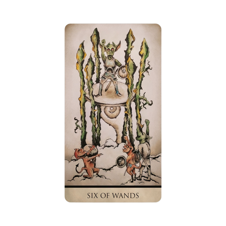 Tarot Nuages - Tarot Nuages Card Six of Wands