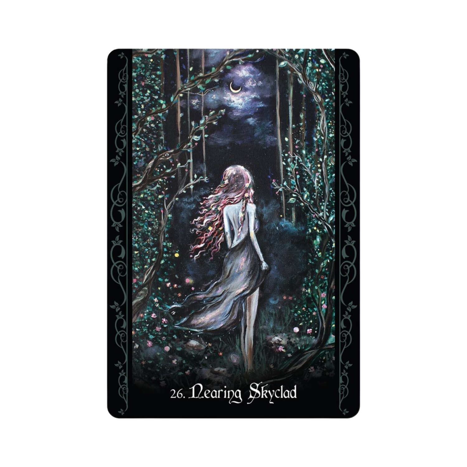 The Solitary Witch Oracle - The Solitary Witch Oracle card 26 Nearing Skyclad