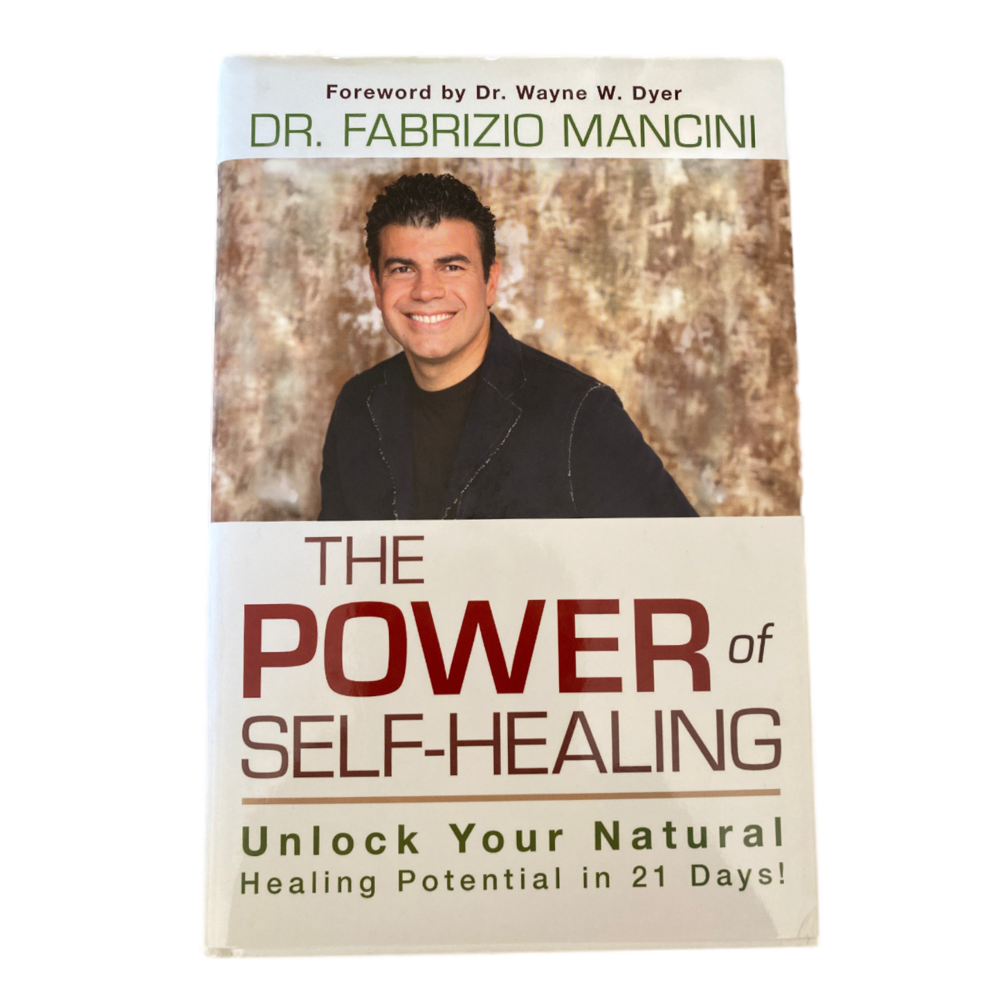 Book with photo of author and the words the power of self healing 