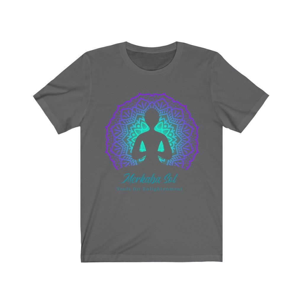 Tools for Enlightenment Short Sleeve Tee - Tools for enlightenment are within us. Bring inspiration and empowerment to your wardrobe with this Tools for Enlightenment t-shirt in asphalt color or give it as a fun gift. From merkabasolshop.com