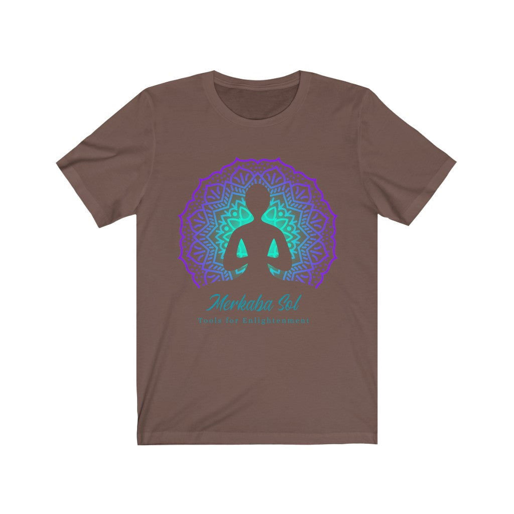 Tools for Enlightenment Short Sleeve Tee - Tools for enlightenment are within us. Bring inspiration and empowerment to your wardrobe with this Tools for Enlightenment t-shirt in brown color or give it as a fun gift. From merkabasolshop.com