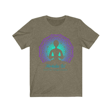 Tools for Enlightenment Short Sleeve Tee - Tools for enlightenment are within us. Bring inspiration and empowerment to your wardrobe with this Tools for Enlightenment t-shirt in olive color or give it as a fun gift. From merkabasolshop.com