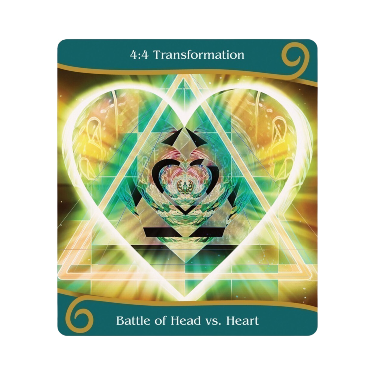 Twin Flame Ascension Oracle - Twin Flame Ascension Oracle Card 4:4 Transformation - Battle of Head vs. Heart