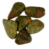 Unakite Tumbled - Green stones with speck of orange red and brown 