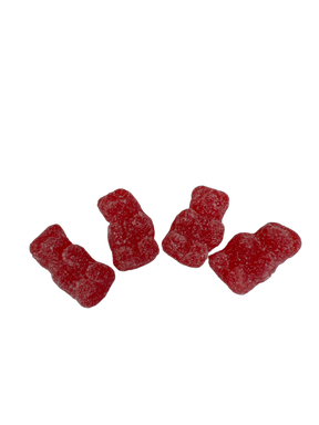 Unbearably Hot Cinnamon Bears - Small red bear shaped gummies with sugar coating 