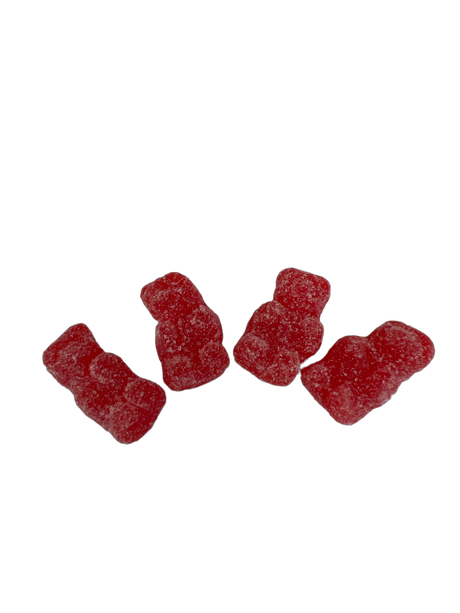 Unbearably Hot Cinnamon Bears - Small red bear shaped gummies with sugar coating 