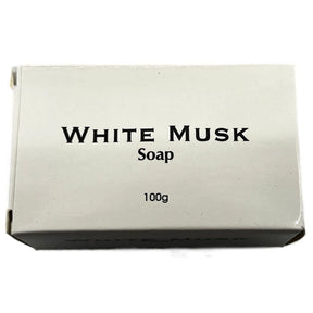 White Musk Soap - white box with black lettering wWhite musk soap 
