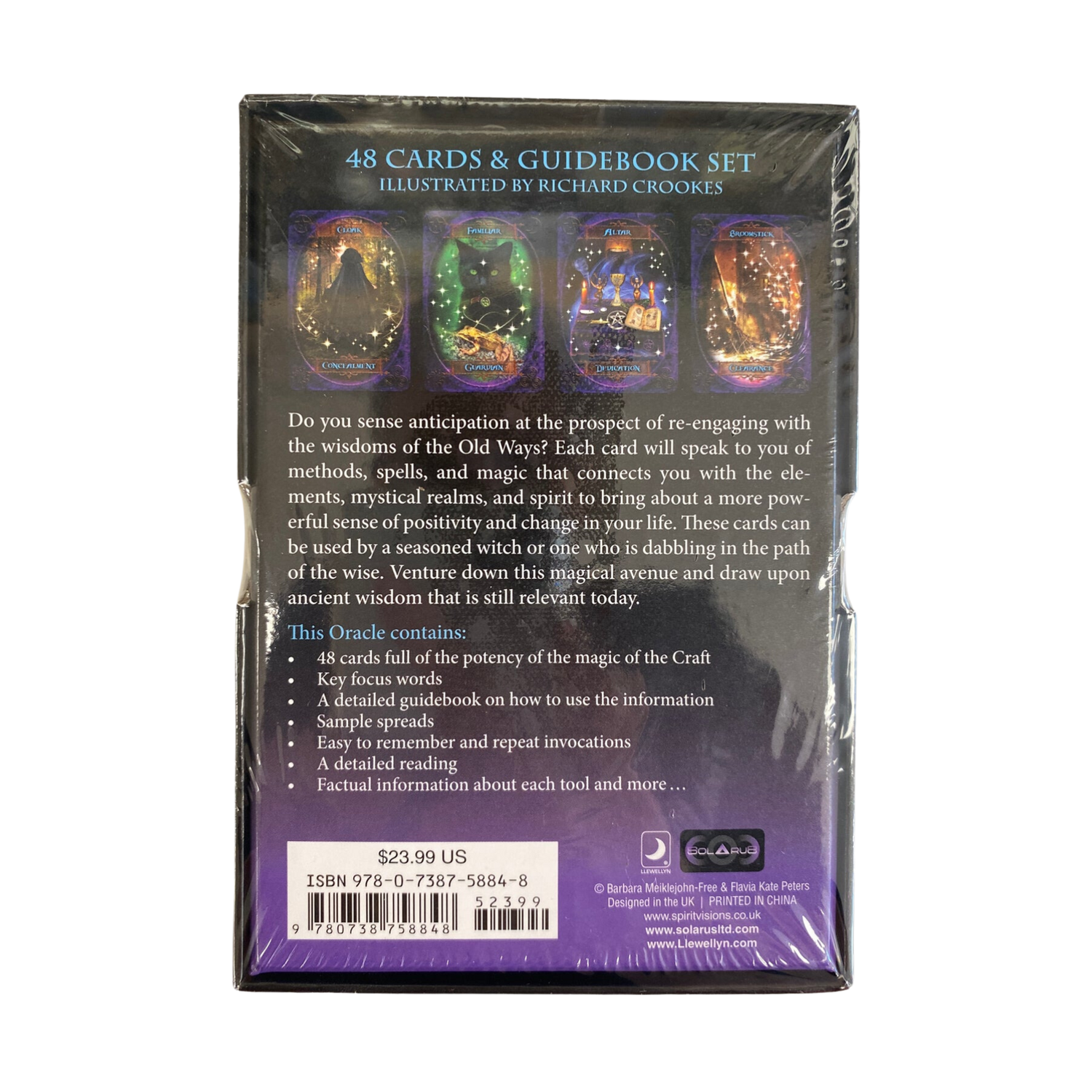 Witches Wisdom Oracle Deck - Witches Wisdom Oracle Deck back cover