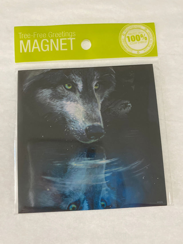 Wolf Reflection Magnet - 