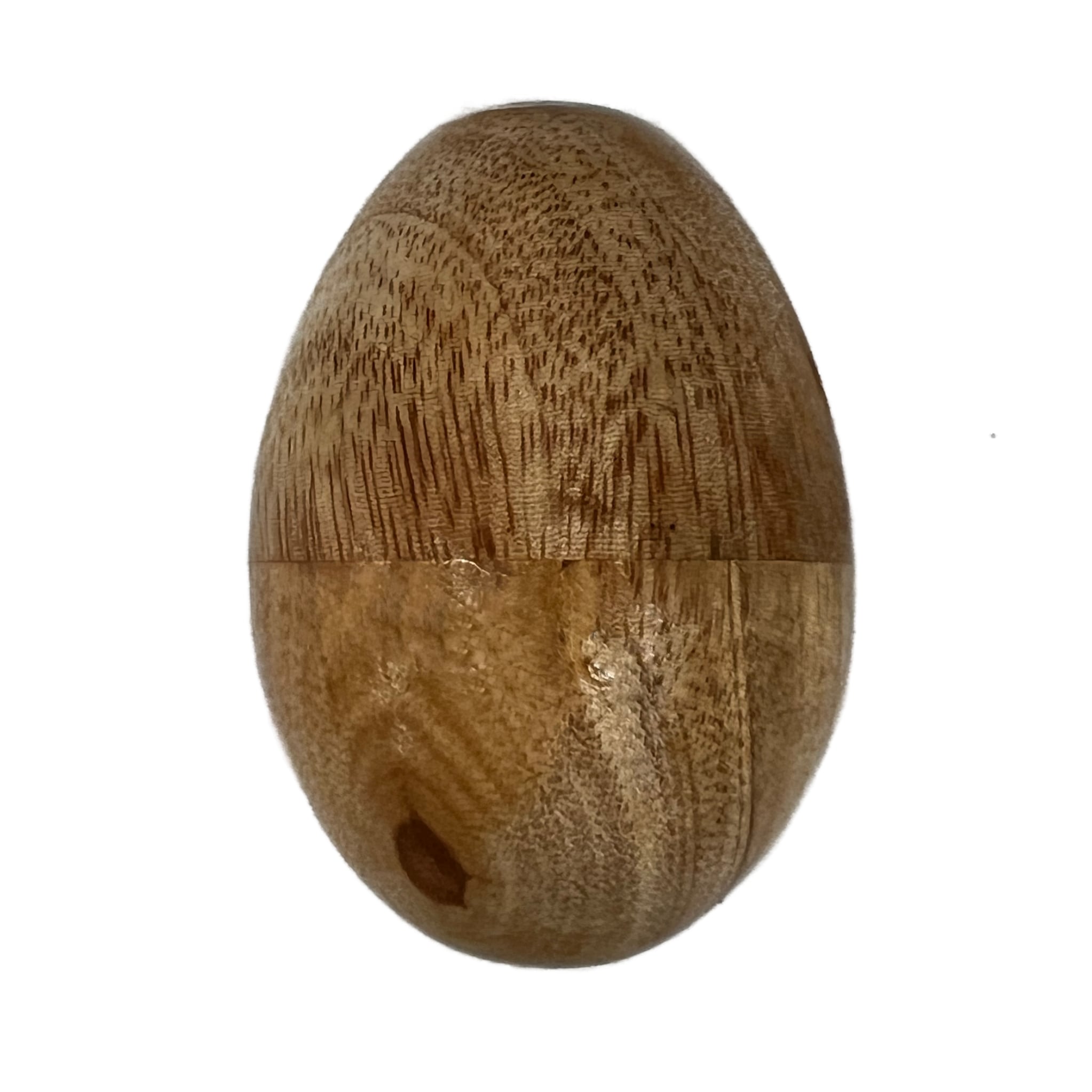 Small egg sized wood egg rattle 