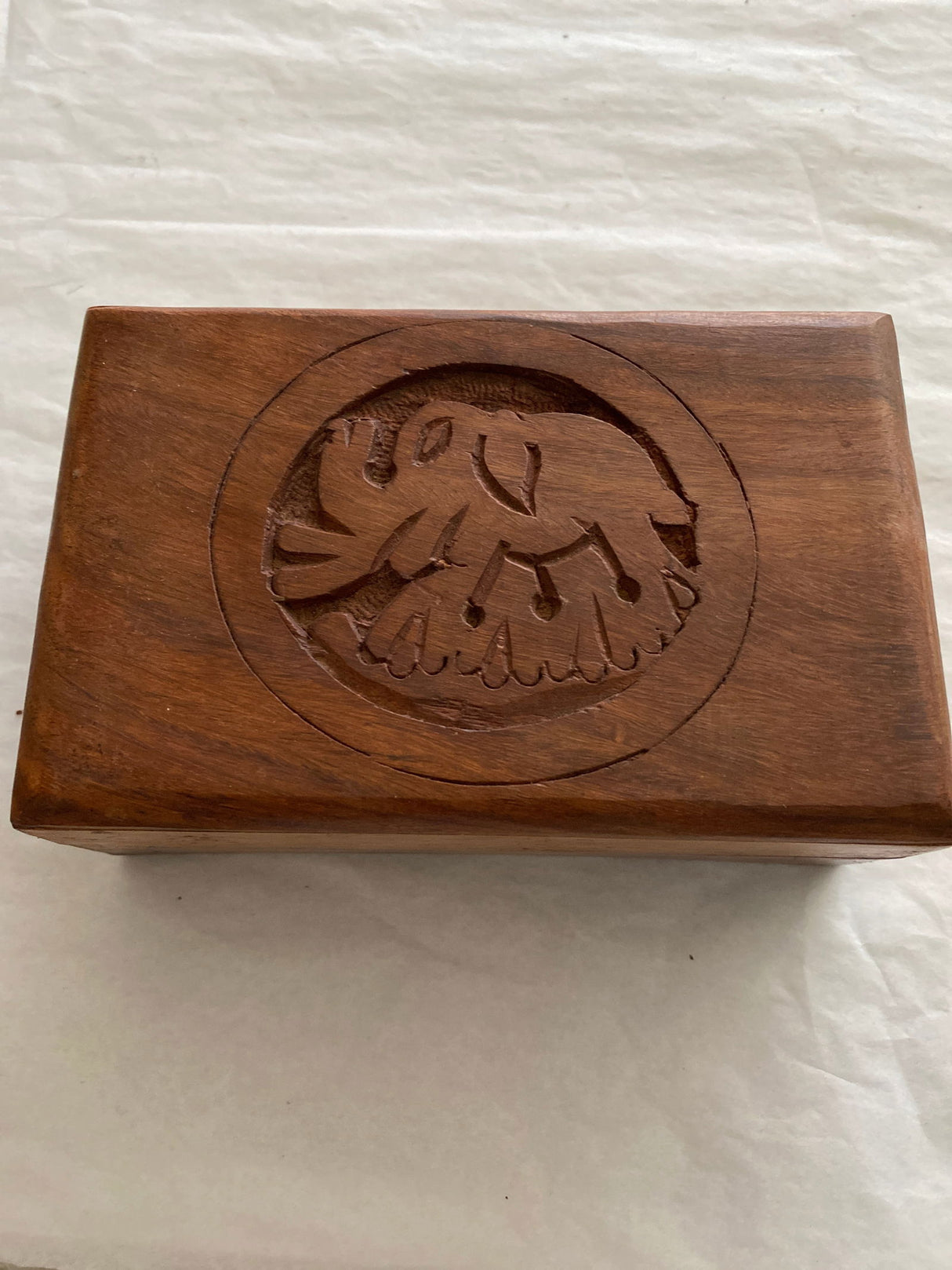 Wood Elephant Box sm - 