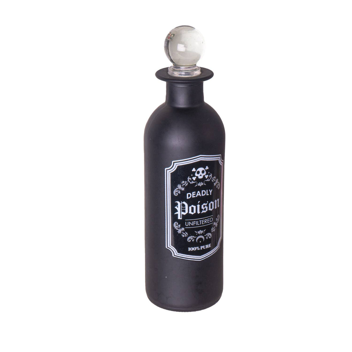 Red condiment bottle with a white background