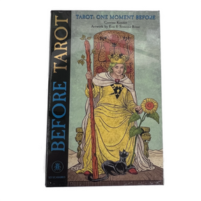before tarot fr large box with image of queen of wands 