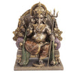 Statue of a deity with intricate details on a white background