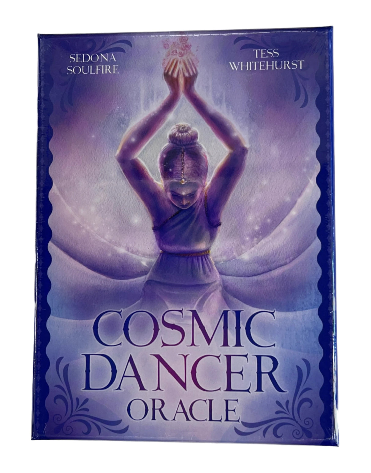 Cosmic Dance blue box with image of woman on front 
