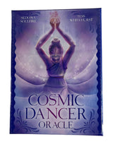 Cosmic Dance blue box with image of woman on front 
