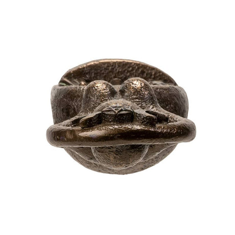 Bronze-colored decorative knob on a white background