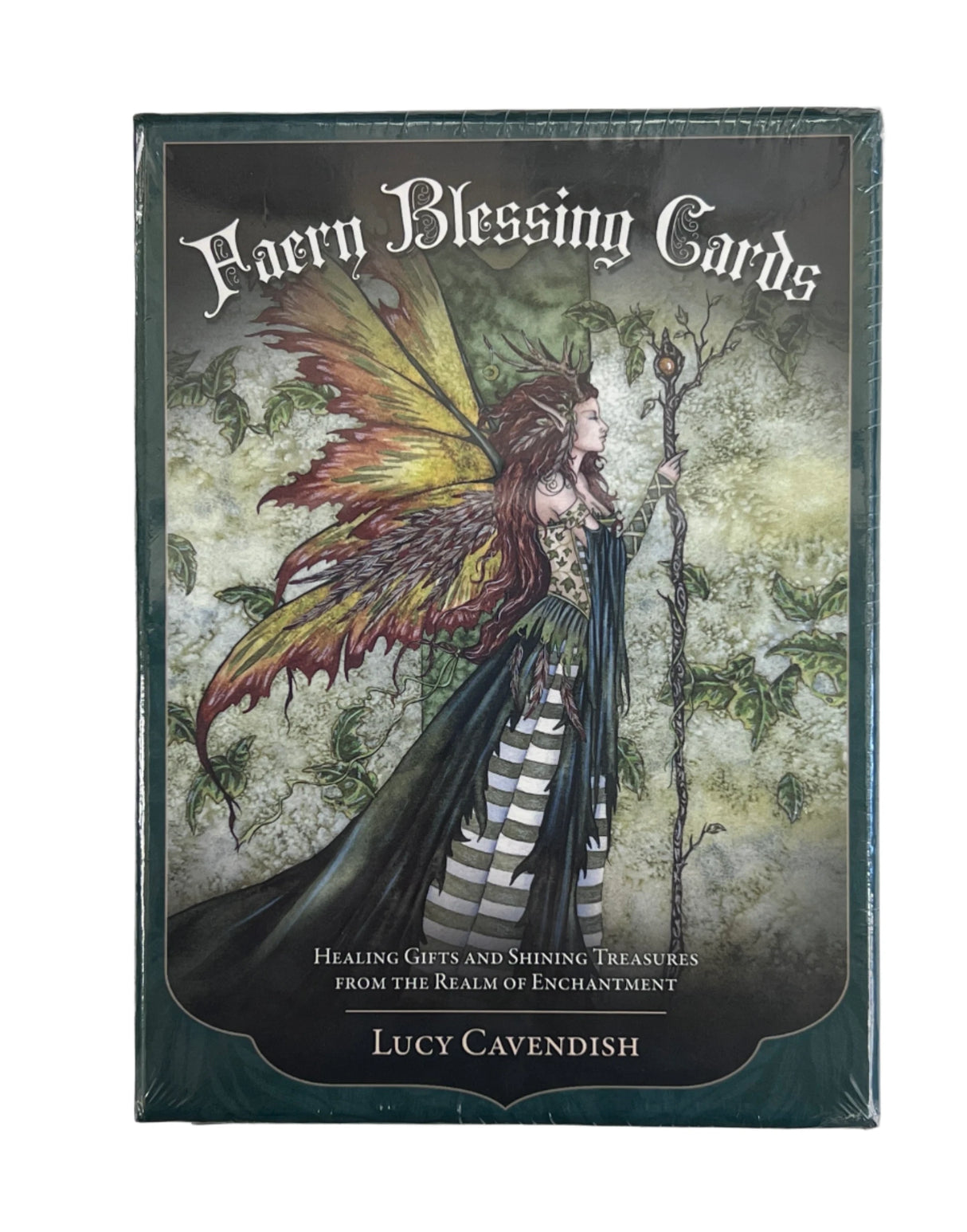 faery blessing cards dark green box with image of faery 