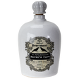 A white ceramic bottle with a gray ribbed stopper and a vintage-style black label reading 'Weak & Wary? Nevermore! Dr. Fun's Miraculous Raven's Cure'.