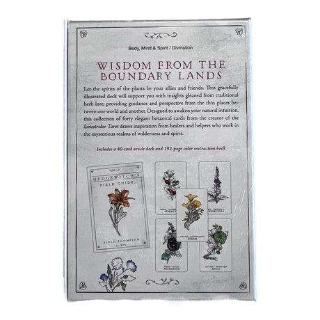 hedge witch botanical in white with cards images 