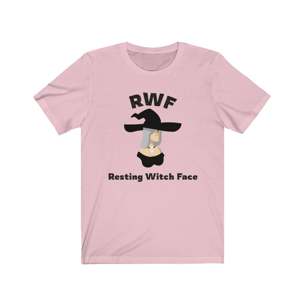 Resting witch face. Bring inspiration and empowerment to your wardrobe with this Resting Witch Face t-shirt in pink color or give it as a fun gift. From merkabasolshop.com