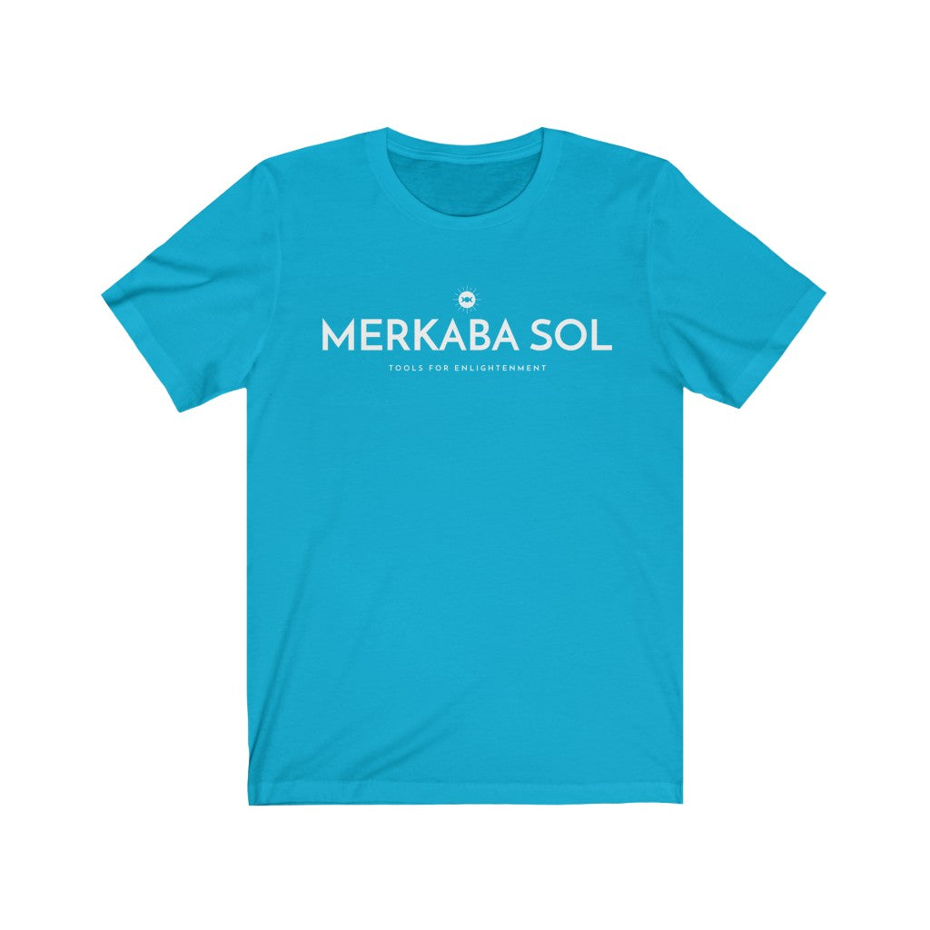 Merkaba Sol with Moon. Bring inspiration and empowerment to your wardrobe with this Merkaba Sol with moon t-shirt in kelly green color or give it as a fun gift. From merkabasolshop.com