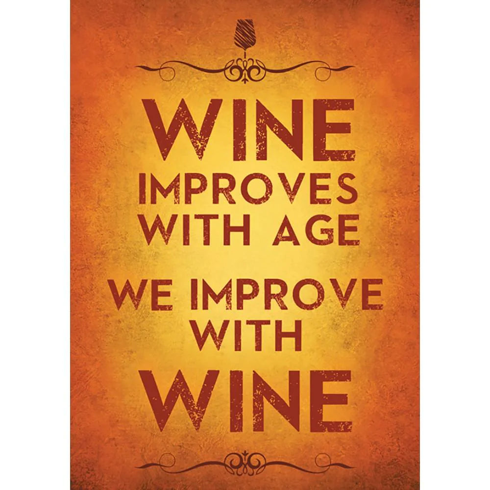 Improved With Wine Greeting Card
