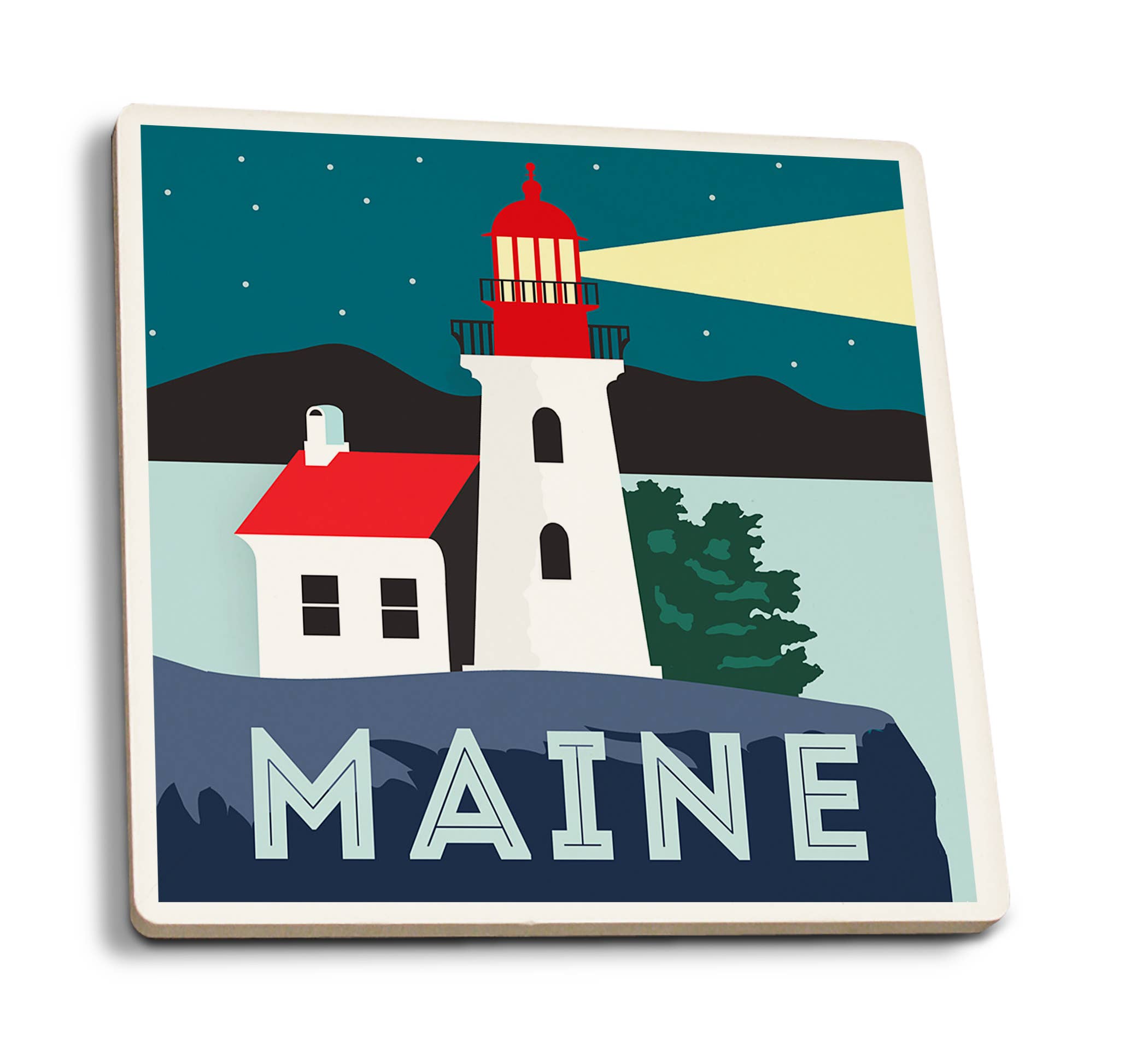 A Maine Lighthouse Ceramic Coasters