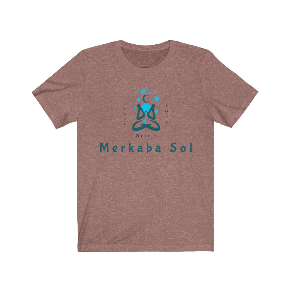 Find balance within the light, body and spirit. Bring inspiration and empowerment to your wardrobe with this Light Body Spirit t-shirt in mauve color or give it as a fun gift. From merkabasolshop.com