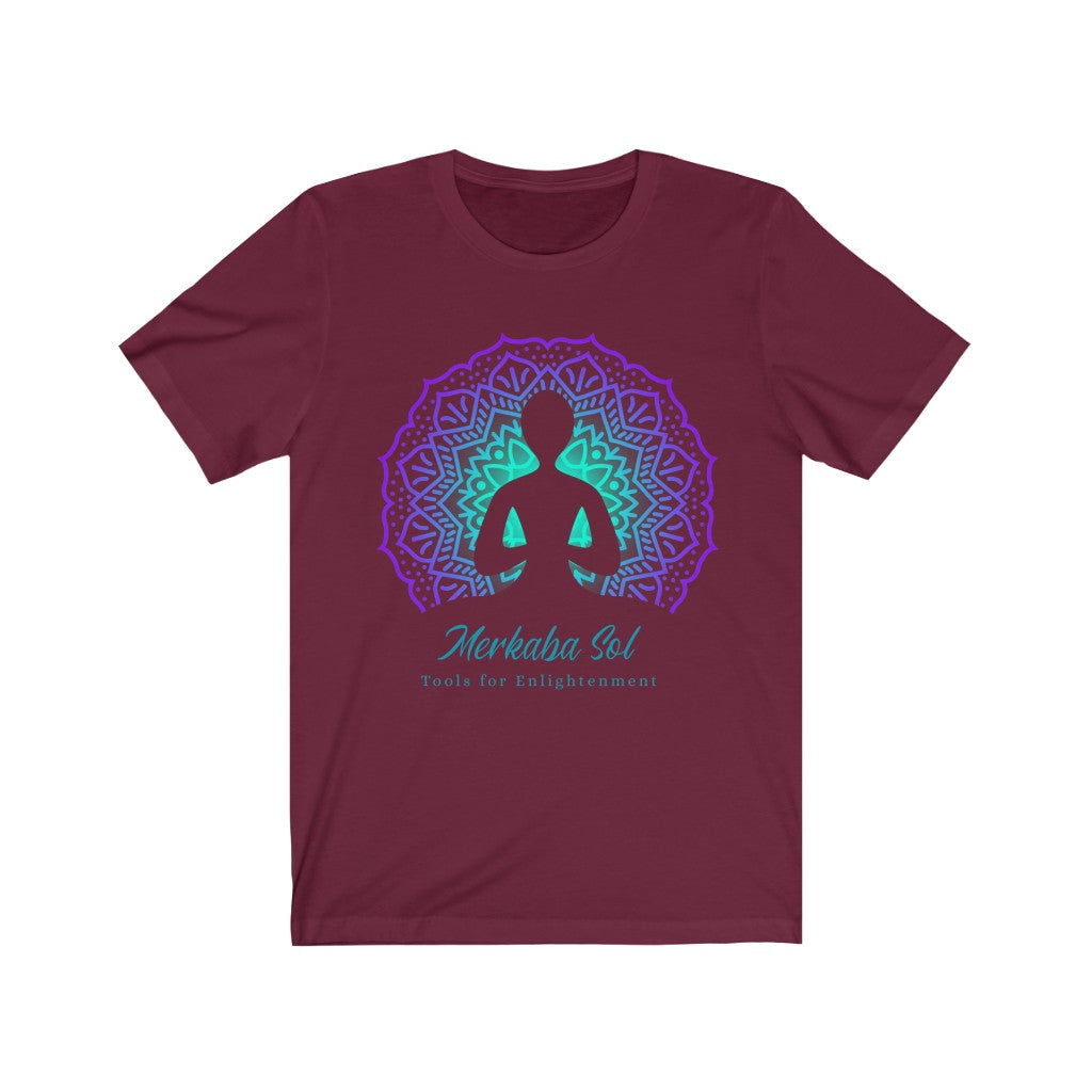 Tools for enlightenment are within us. Bring inspiration and empowerment to your wardrobe with this Tools for Enlightenment t-shirt in maroon color or give it as a fun gift. From merkabasolshop.com