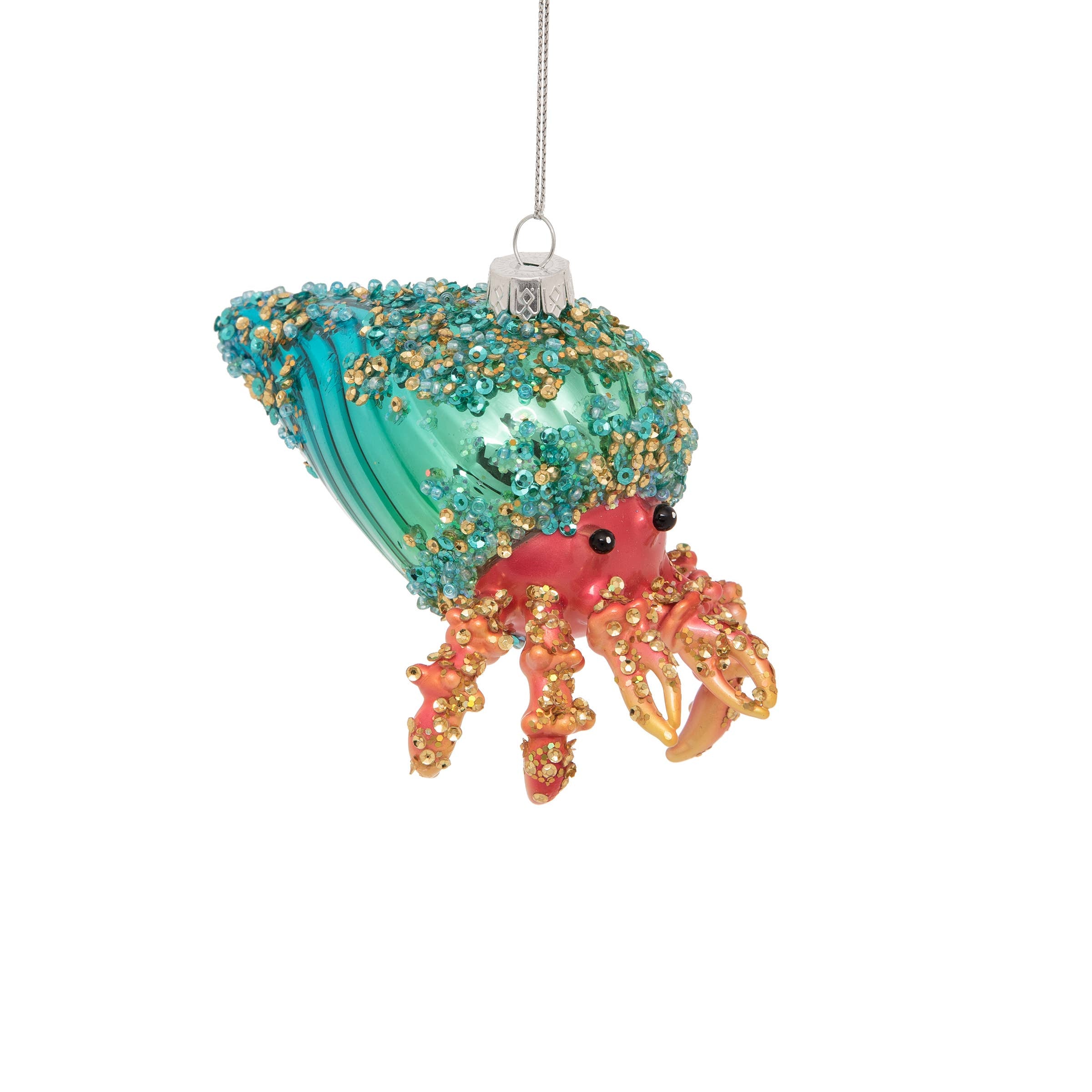 Hermit Crab Glitter Ornament