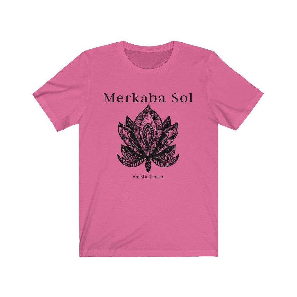 Black Lotus recreated in a unique drawing. Bring inspiration and empowerment to your wardrobe with this Black Lotus t-shirt in charity pink color or give it as a fun gift. From merkabasolshop.com