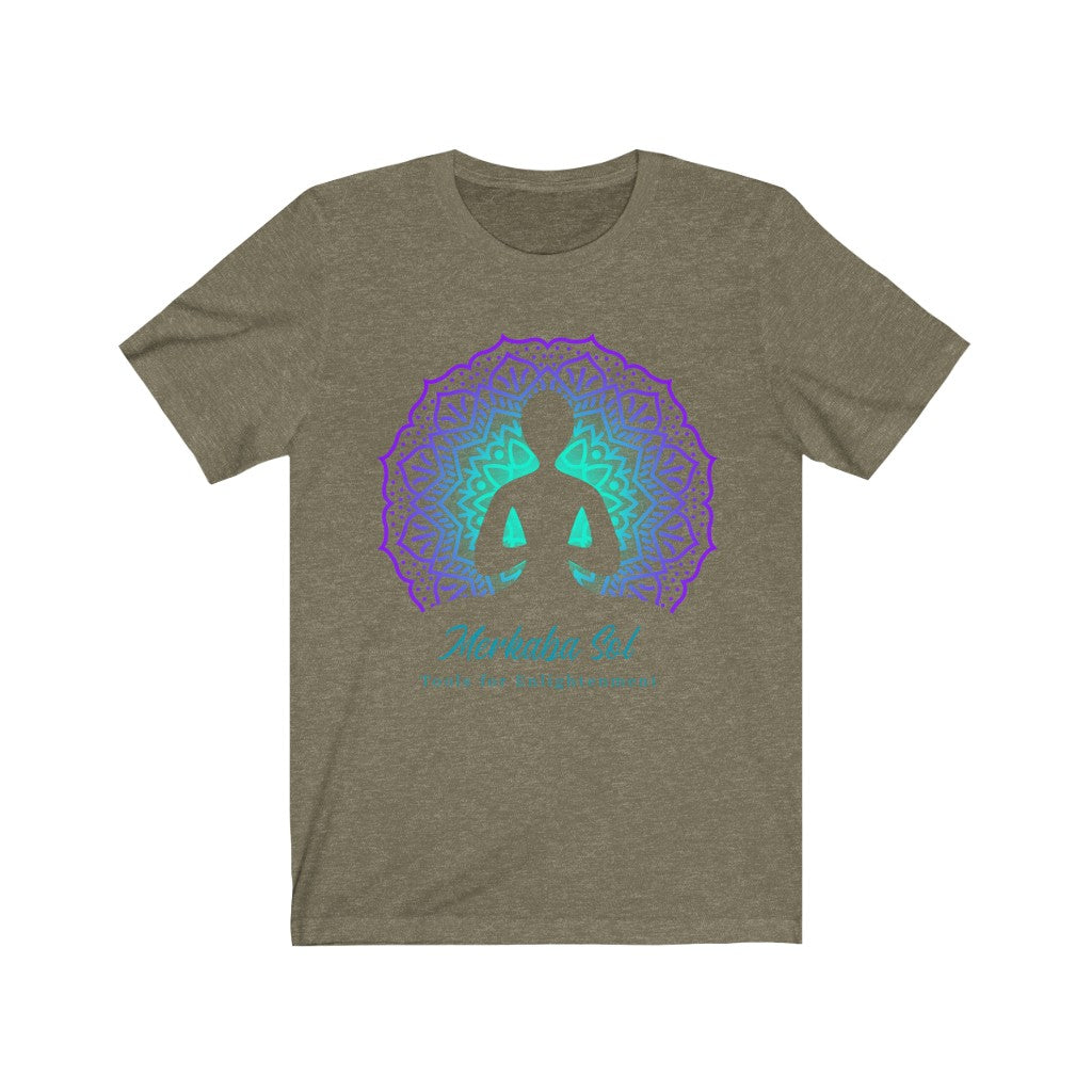 Tools for enlightenment are within us. Bring inspiration and empowerment to your wardrobe with this Tools for Enlightenment t-shirt in olive color or give it as a fun gift. From merkabasolshop.com