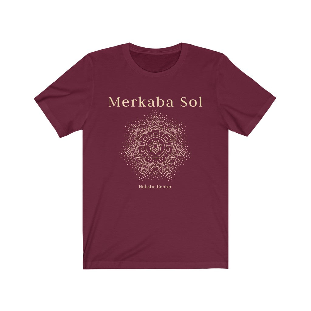 The mandala the energy of the cosmos. Bring inspiration and empowerment to your wardrobe with this Mandala t-shirt in maroon color or give it as a fun gift. From merkabasolshop.com